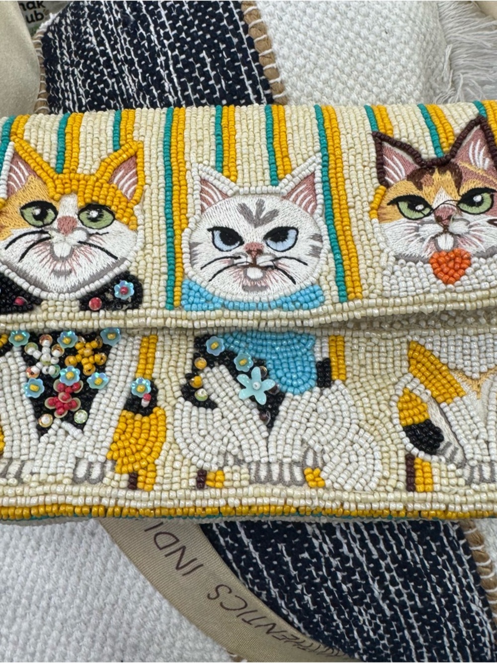 Beaded Cat Clutch "Rare " I have only one